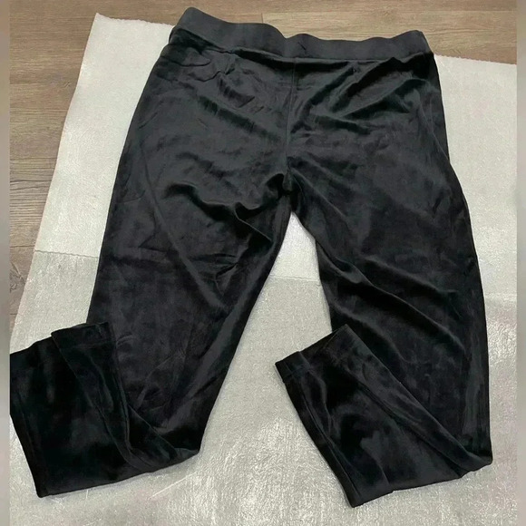 [XXL]Pure Jill Black/Blue Pima cotton Blend Velour Pants- pls refer to size pics - Picture 7 of 7